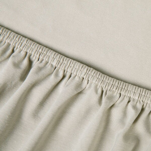 Kayori Saiko Topper Hoeslaken Premium Jersey - 80-100x200-220cm - Matrasdikte 12 cm - Biologisch Katoen - Zand