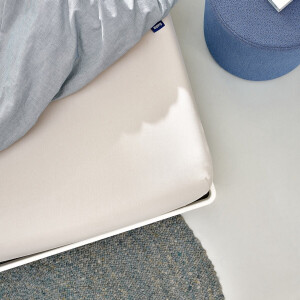 Auping Jersey 235 hoeslaken voor matras - 120 x 200/210/220 cm - Beige - Biologisch katoen