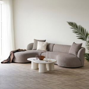 House Nordic Kingston Bruin 2-Zits + Chaise Lounge Links