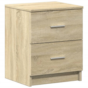 vidaXL - Nachtkastje - met - 2 - lades - 40x36x50 - cm - sonoma - eikenkleurig
