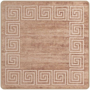 vidaXL - Tapijt - Runner - MARSA - Wit - 100 - x - 100 - cm - Polyester - en - PVC
