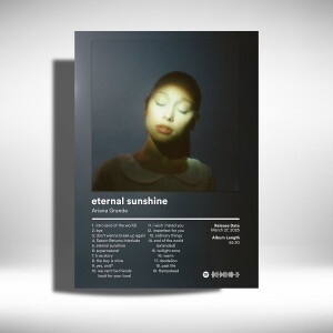 Ariana Grande - Eternal Sunshine - Metalen Poster 30x40cm - album - instrumental