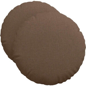 vidaXL - Zitkussens - 2 - st - Stof - Bruin - Ø50 - x - 19 - cm