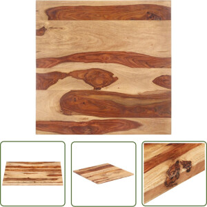 vidaXL Acacia Hout - Tafeltblad - Tafelblad 25-27 mm 80x80 cm massief acaciahout - Massief Hout - Landelijke Stijl - Vintage Tafelblad