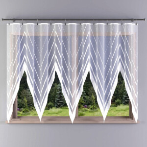 Wisan- Idylla - jacquard vitrage - Gordijn 440x180 cm - Curtains - Jacquardgordijnen- wit- 440 x 180 cm