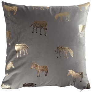 Unique Living | Kussenhoes Zebra 45x45cm dark grey