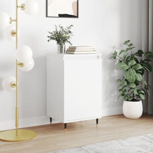 The Living Store Dressoir 40x35x70 cm bewerkt hout wit - Dressoir - Witte Dressoirs - Houten Dressoir - Modern Dressoir - Vintage Dressoir