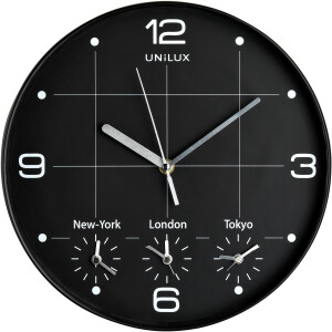 UNILUX On Time klok - metallic grijs/wit
