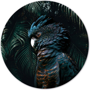 Artaza Forex Muurcirkel Giraffe Kudde Bij Zonsondergang - 70x70 cm - Wandcirkel - Rond Schilderij - Wanddecoratie Cirkel - Muurdecoratie