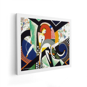 Artaza Canvas Schilderij Abstract - 100x80 cm - Wanddecoratie Art Deco - Muurdecoratie Modern - Schilderijen Op Canvas Kleurrijk
