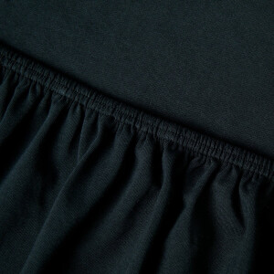Kayori Saiko Topper Hoeslaken Premium Jersey - 80-100x200-220cm - Matrasdikte 12 cm - Biologisch Katoen - Zwart