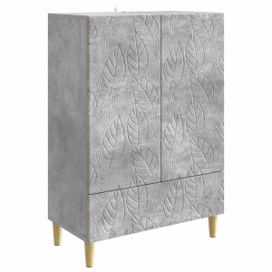 vidaXL - Dressoir - Betongrijs - 66 - x - 34,5 - x - 95 - cm - Bewerkt - hout