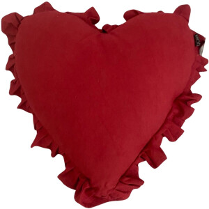 Mica Sierkussen Hart Rood 50x45x10 cm – Decoratief Hartvormig Kussen – Zacht & Romantisch