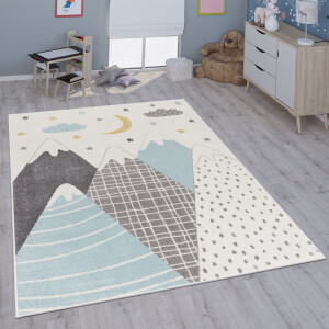 Paco Home Vloerkleed voor de kinderkamer Vloerkleed Kinderkamer Meisjes Jongens Verschillende Motieven En Formaten 133 cm Quadrat