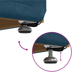 vidaXL - Kruk - Blauw - 101 - x - 41 - x - 40 - cm - Velvet - en - Geengineerd - Hout