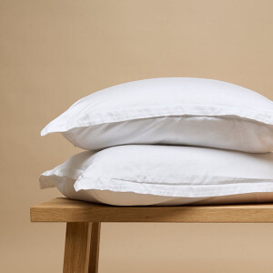 Coco & Cici - TENCEL Twill Kussensloop Wit - 1 kussensloop 50x75