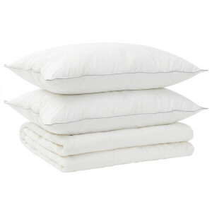 vidaXL - Dekbed - en - Kussen - Set - 3 - st - 240x260 - cm - Zomer - 200 - GSM - Wol - Wit
