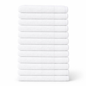 Saphira FRESH Handdoeken – 90x180 cm – Set van 12 – Wit – 100% Katoen – Ultra Zacht – Hoog Absorptievermogen – Sneldrogend – Hotelkwaliteit