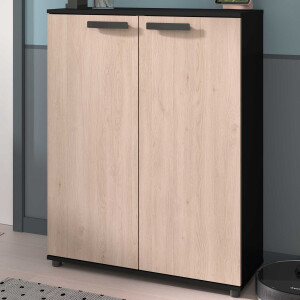Commode Celestia Met 2 Deuren - Eikdecor/zwart