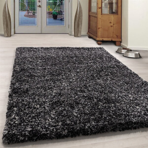 Flycarpets Lorium Vloerkleed - 240x340 cm - Antraciet / Wit / Grijs - Hoogpolig