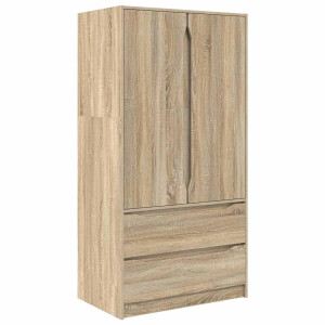 vidaXL - Kledingkast - Sonoma - Eik - 79,5 - x - 49 - x - 156 - cm - Geconstrueerd - hout
