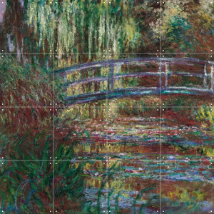 IXXI The Water Lily Pond, Claude Monet & Museum of Fine Arts Boston - 80 x 80 cm - Gratis ophangtool - Grote wanddecoratie en posters - Olieverf