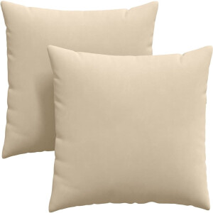 vidaXL - Zitkussens - 2 - pcs - Crème - 60 - x - 60 - cm - Stof