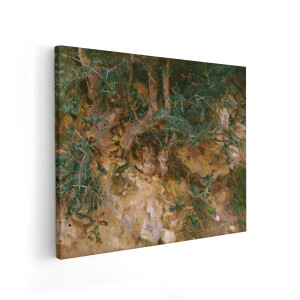 Artaza Canvas Schilderij Bos - 100x80 cm - Wanddecoratie Natuur Landschap - Muurdecoratie Klassiek - Decoratie Boom Woonkamer