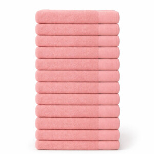 Saphira FRESH Handdoeken – 90x180 cm – Set van 12 – Roze – 100% Katoen – Ultra Zacht – Hoog Absorptievermogen – Sneldrogend – Hotelkwaliteit