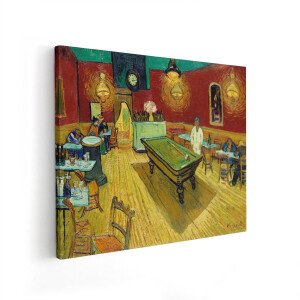 Artaza Canvas Schilderij Van Gogh - 50x40 cm - Wanddecoratie The Night Café - Muurdecoratie Vintage - Schilderijen Op Canvas Olieverf