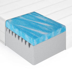 Orthopedische matras 180x200 - Hybrid matras van koudschuim + topmatras van gel - Matras 180 x 200 cm gemiddeld - 7 zones - Comfortabel ligging - Tweepersoons matras 180x200 - Dikte ca. 15 cm