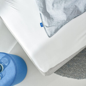 Auping Jersey 190 hoeslaken voor topper - 80/90/100 x 200/210/220 cm - Wit - Biologisch katoen