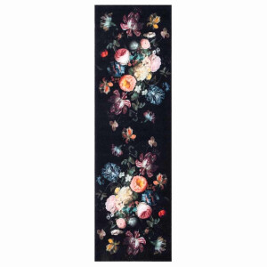 vidaXL - Keuken - Tapijt - Zwart - 150 - x - 45 - cm - Fluweel