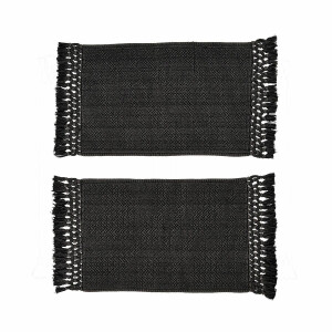 LOBERON Badmat set van 2 Faelwyn zwart