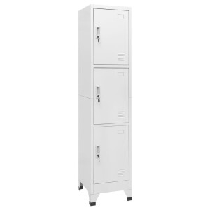vidaXL - Lockerkast - met - 3 - vakken - 38x45x180 - cm