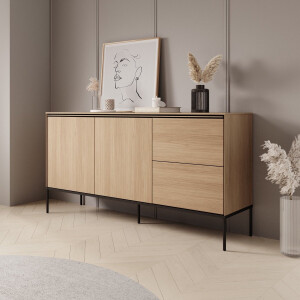 Meubella - Vicious - Dressoir - Eiken - 167x41x85 cm