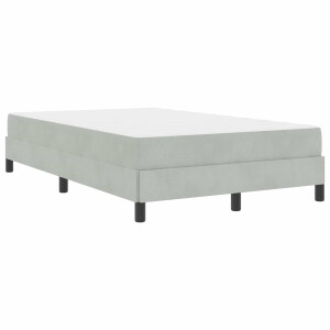 vidaXL - Boxspring - bed - met - matras - Lichtgrijs - 120 - x - 200 - cm - Stof