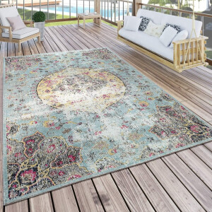 Flycarpets Binnen en Buitenkleed Artalli - Klassiek Vintage - Multi / Blauw