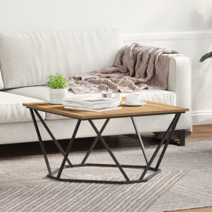 vidaXL - Salontafel - Artisan - Eiken - 80 - x - 80 - x - 45 - cm
