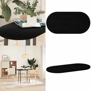 vidaXL Tafelblad 80x40x2 cm ovaal massief eikenhout donkerbruin - Tafelblad - Tafelbladen - Salontafelblad - Bijzettafelblad