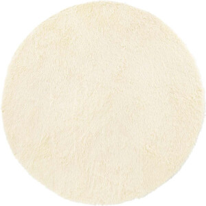 vidaXL - Hoogpolig - vloerkleed - NAVARRA - 120x120 - cm - polyester - crèmekleurig