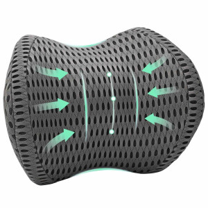 vidaXL - Nek - kussen - Grijs - Traagschuim - 31 - x - 22 - x - 13 - cm