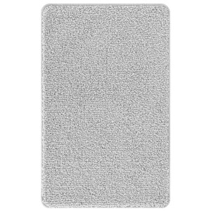 vidaXL - 2-delige - Badmat - Set - Grijs - Polypropyleen - Antislip