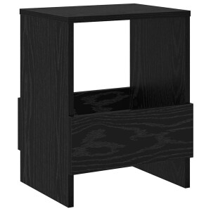 vidaXL - Tijdschriftenrek - Zwart - Eiken - 35 - x - 30 - x - 45 - cm