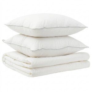 vidaXL - Dekbed - en - Kussen - Set - 3 - st - 200x220 - cm - Zomer - 200 - GSM - Wol - Wit