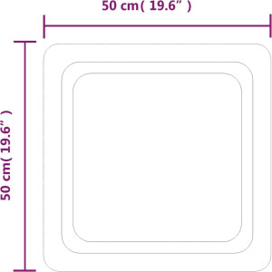 vidaXL LED Badkamerspiegel 50x50 cm – Stijlvol & Praktisch Led Badkamer Spiegel - Led Spiegel - Badkamer Spiegel - Wandspiegel - Usb Spiegel