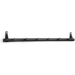 By WIRTH RACK 6 DOTS - Eikenhouten kapstok met zes haken, ZWART - b80cm