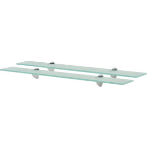 vidaXL Wandplanken - Zwevende Planken - Schappen zwevend 2 st 70x10 cm 8 mm glas - Vitrinekast - Glazen Schappen - Minimalistisch Design