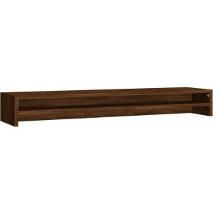 vidaXL - Monitorstandaard - 100x24x13 - cm - bewerkt - hout - gerookt - eikenkleurig