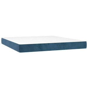 vidaXL - Pocketveringmatras - 160 - x - 220 - x - 20 - cm - Donkerblauw
